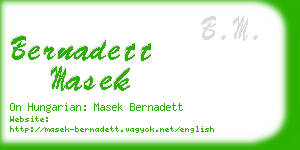 bernadett masek business card